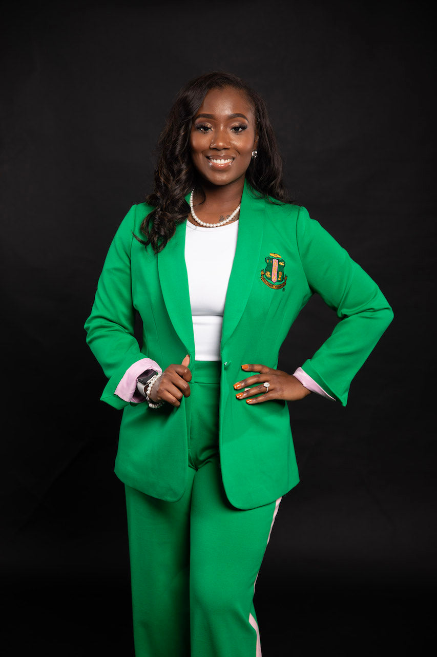 Green AKA Pant Suit| Fashionably Greek Green AKA Pant Suit| Fashionably Greek