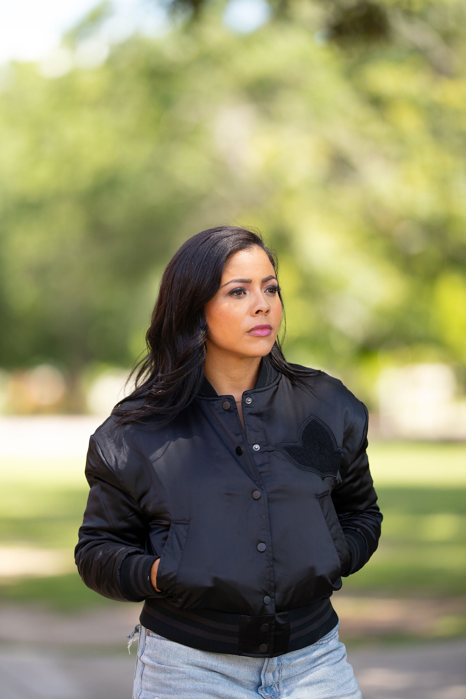 AKA All Black Bomber Jacket| Fashionably Greek