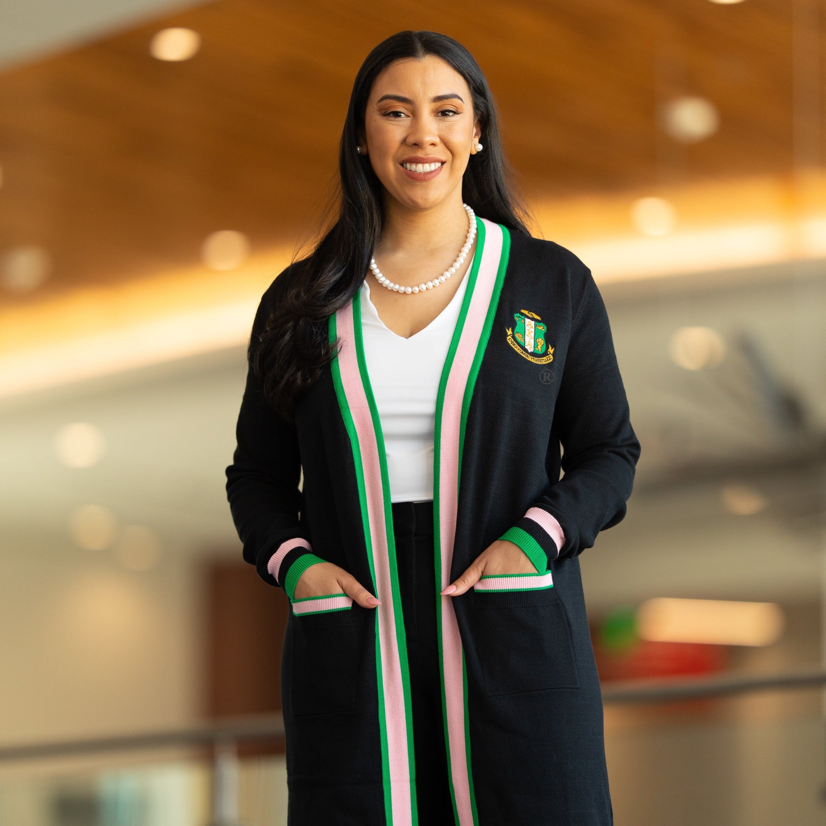 AKA Long Black Cardigan - Main Image