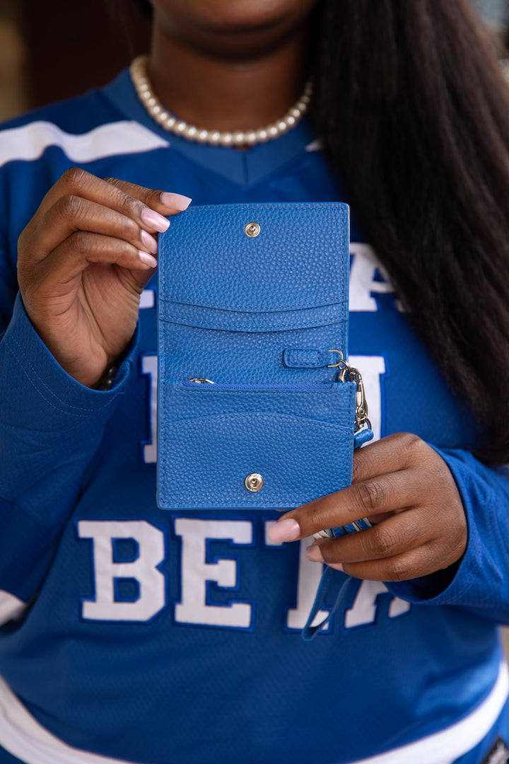 Blue ZPHIB Wristlet| Fashionably Greek