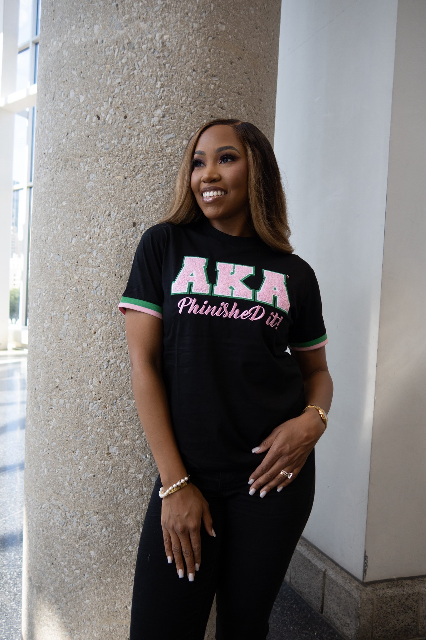AKA Black Phinished It Tee