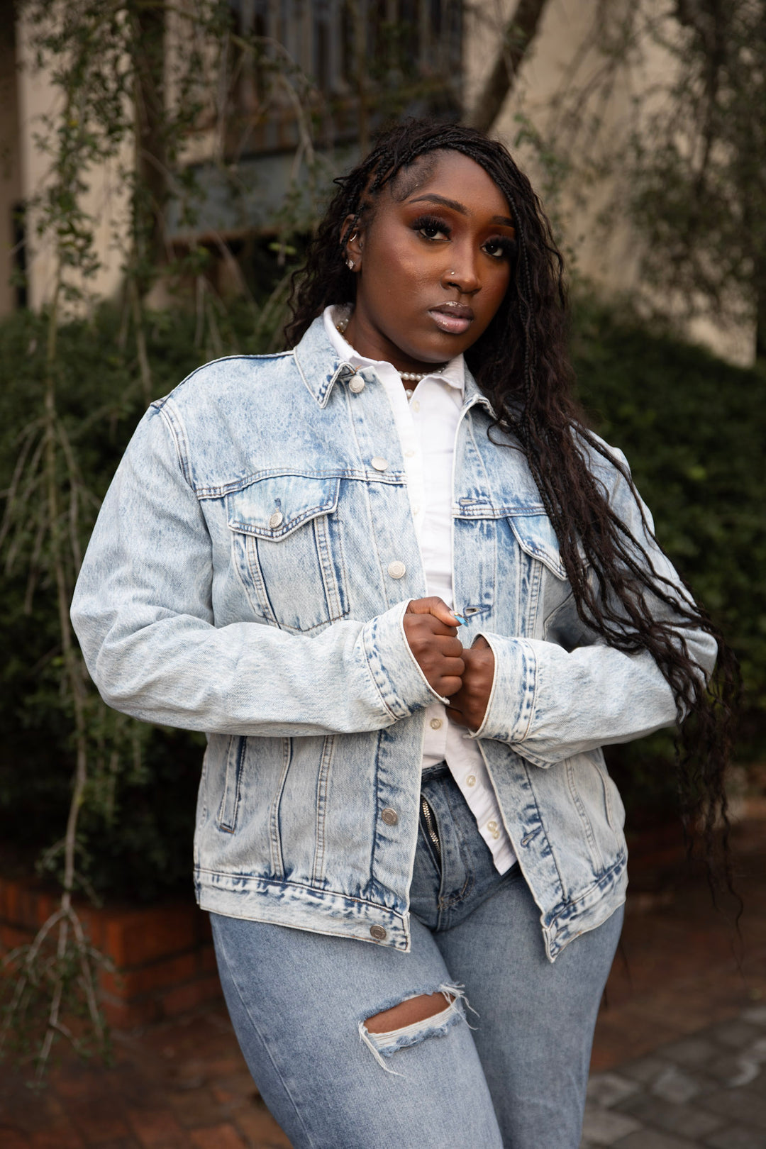 AKA Girlfriend Denim Jacket | Fashionably Greek
