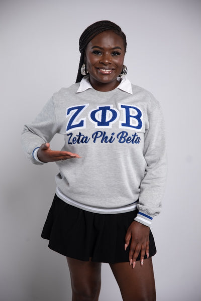 ネイビー＆ホワイトドレスセット All Black ZPhiB Sweatshirt | Fashionably Greek