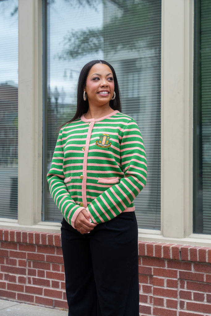 AKA Striped Cardigan | Fashionably Greek