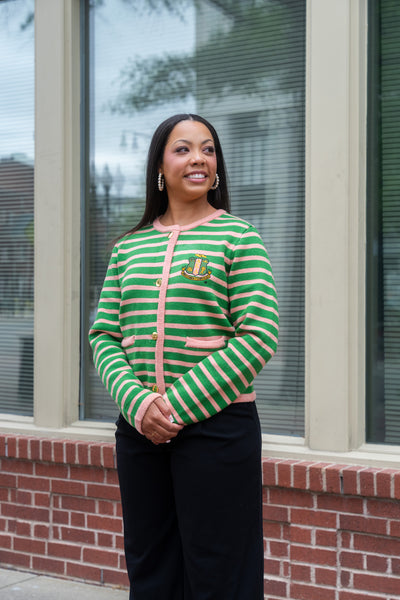 AKA Striped Cardigan | Fashionably Greek