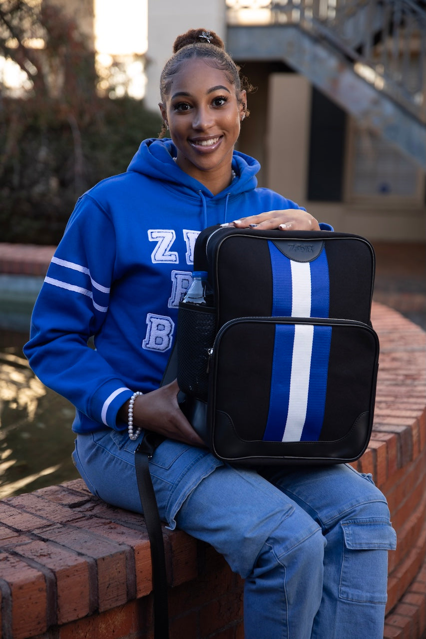 Zeta Black Canvas Back Pack – Fashionably Greek