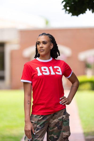 Red 1913 Varsity Tee