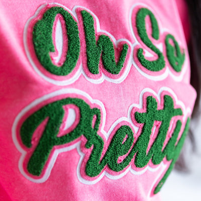 Pink Oh So Pretty Varsity Hoodie (Unisex)