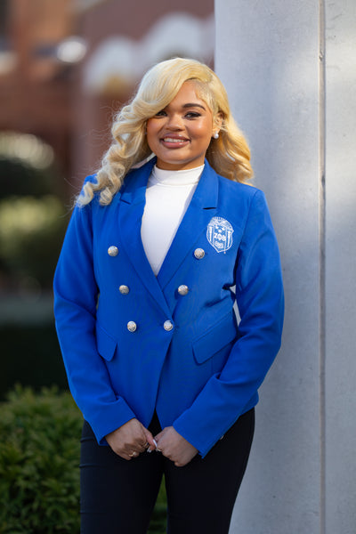 Zeta Royal Blue Double Breasted Blazer