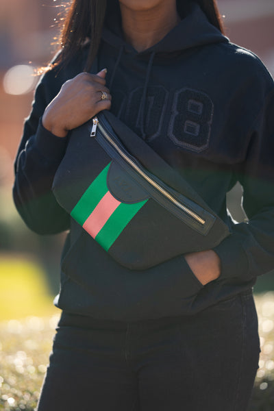 AKA Black Canvas Belt Bag