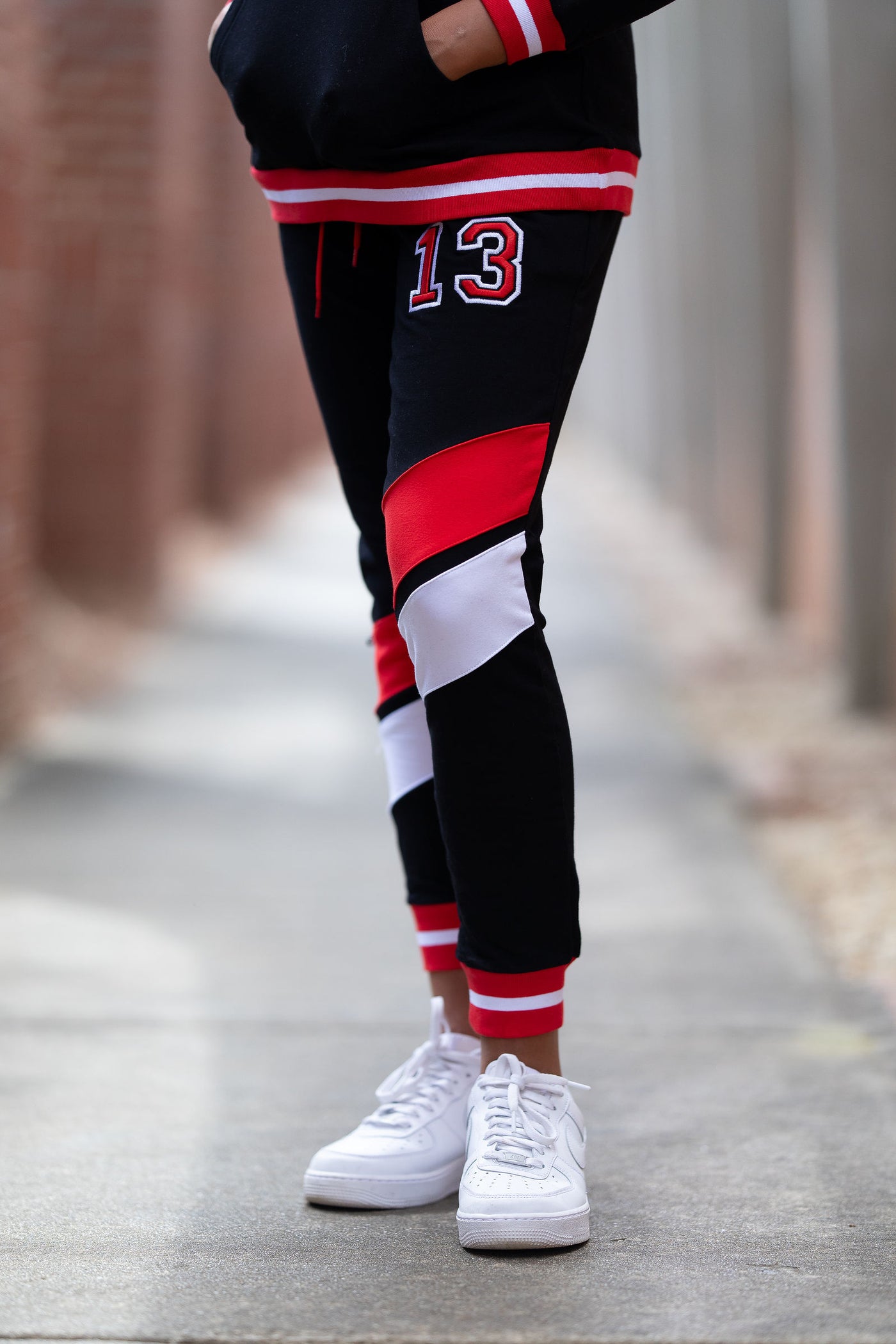 Delta Black Jogger Set Fashionably Greek