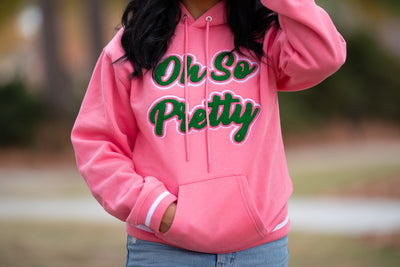 Pink Oh So Pretty Varsity Hoodie (Unisex)