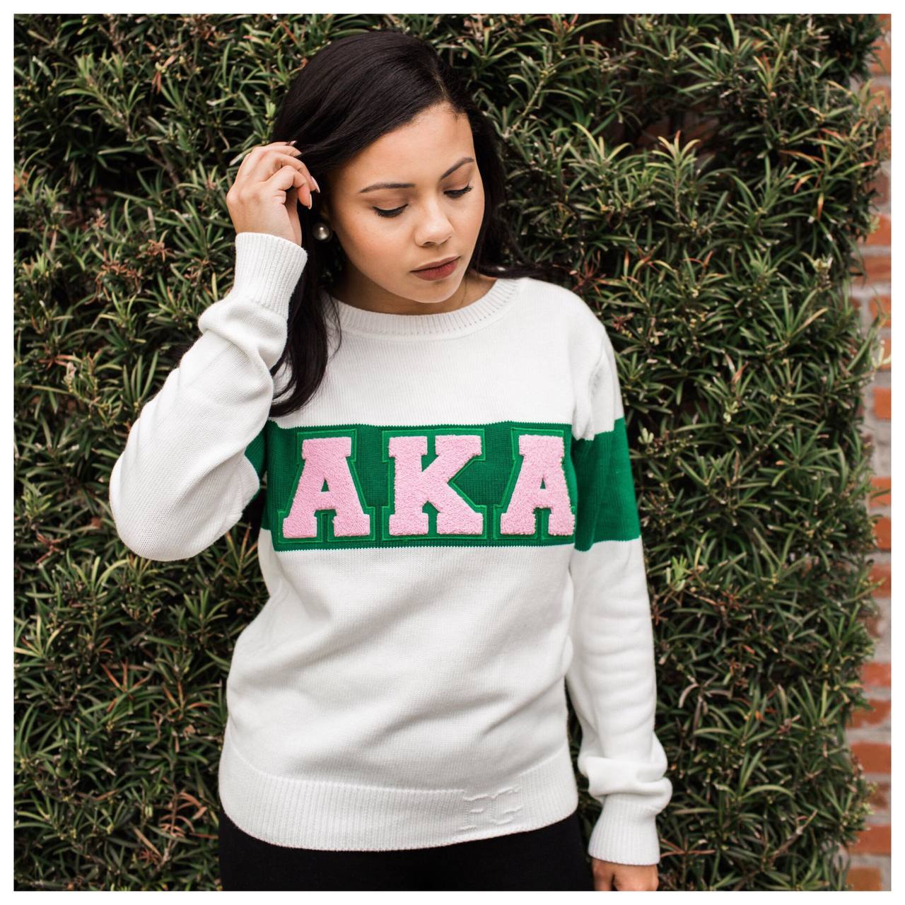 Light Pink Color Block Sweater