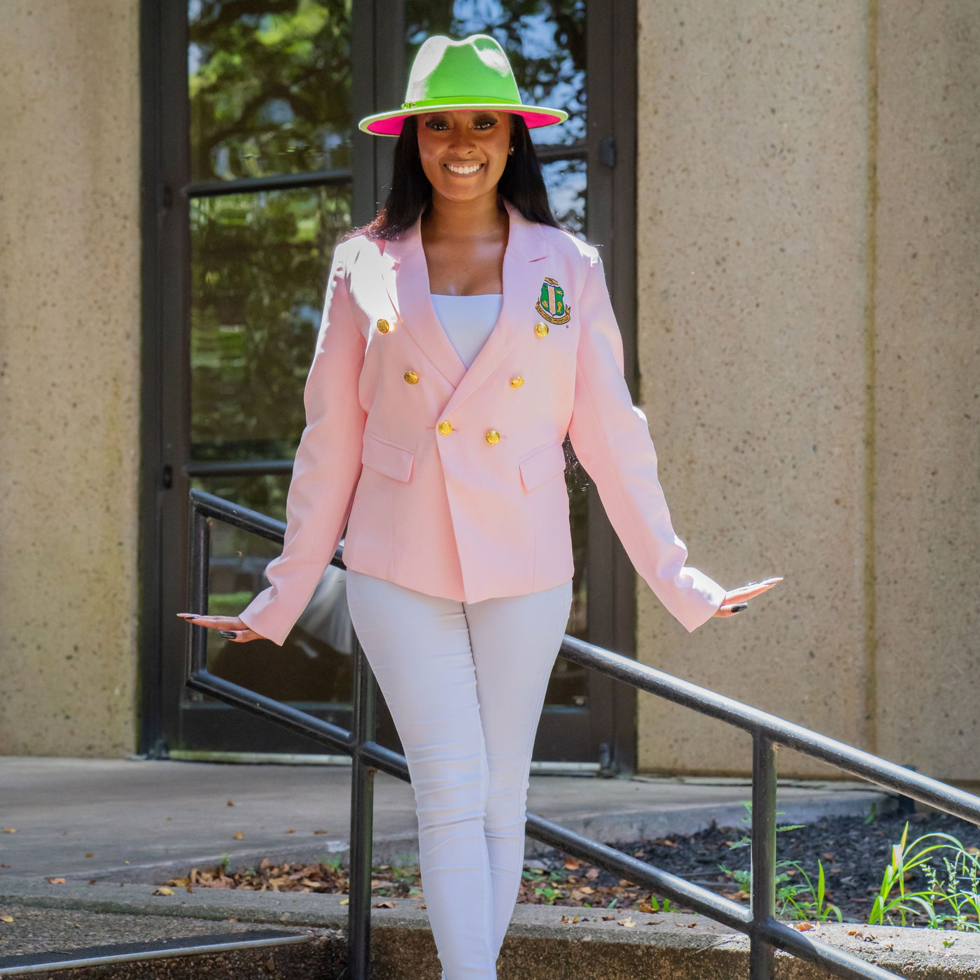 Pink AKA Double Breasted Blazer