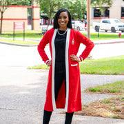 DST Long Red Cardigan