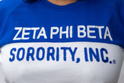 Blue And White Vintage Color Block Sweatshirt