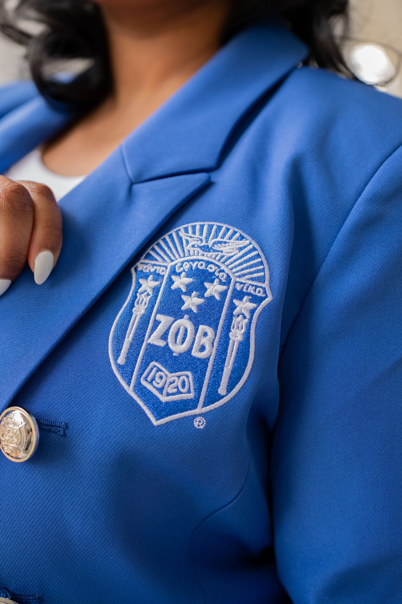 Zeta Royal Blue Double Breasted Blazer