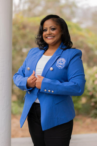 Zeta Royal Blue Double Breasted Blazer