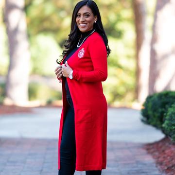 DST Long ALL Red Cardigan