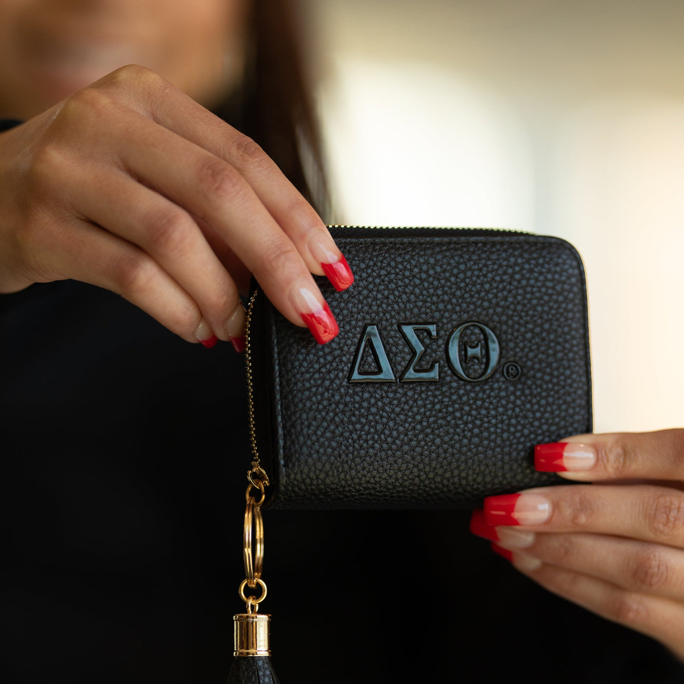 All Black Delta Wallet