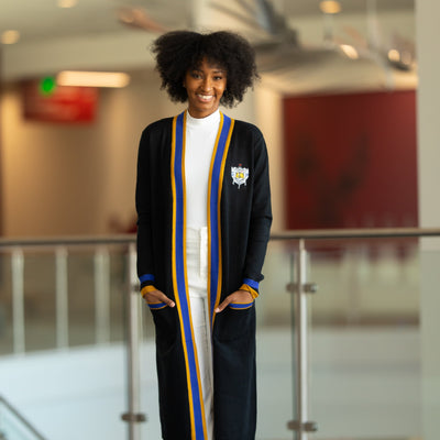 SGRHO Long Black Cardigan