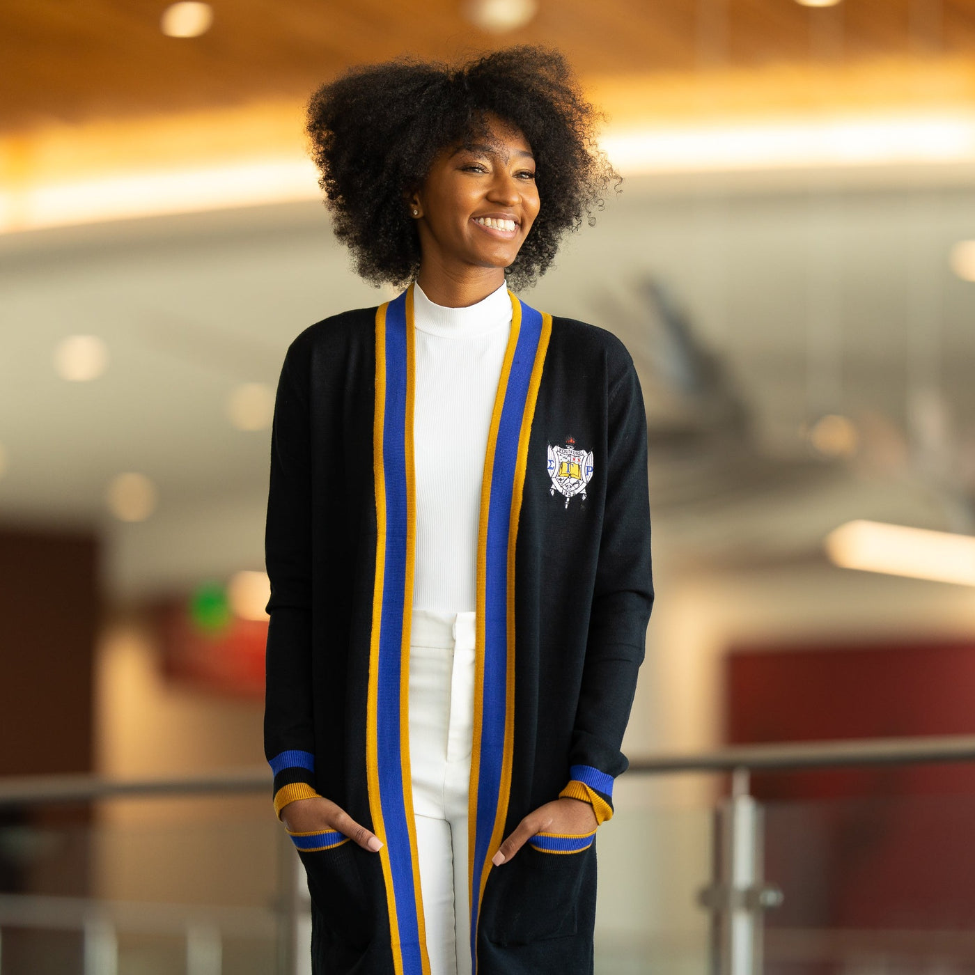 SGRHO Long Black Cardigan