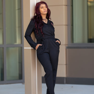 Delta Black Jumpsuit