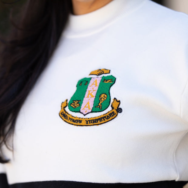 AKA Black And White Color Block Sweater