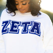 Vintage White Zeta Sweatshirt (Unisex Sizing)