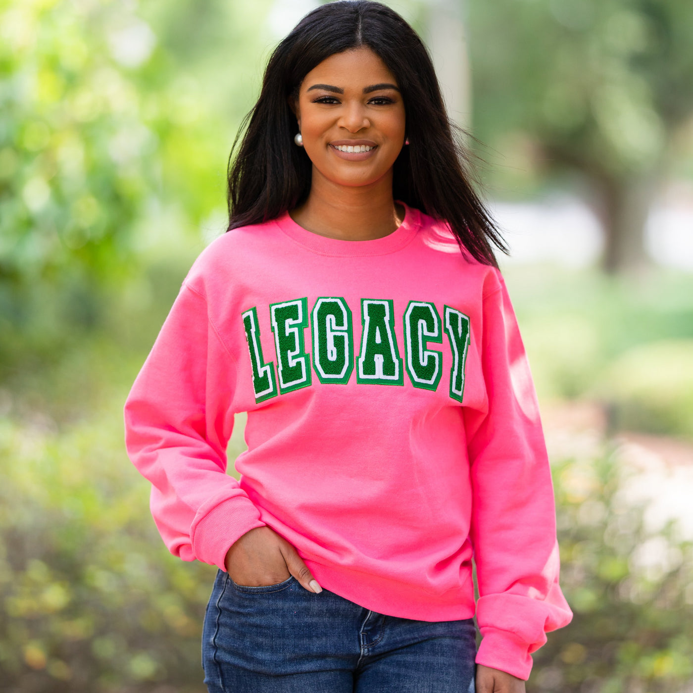 Pink Legacy Sweatshirt (Unisex Sizing)