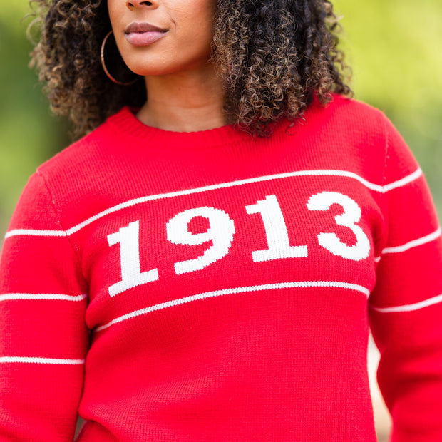 Red 1913 Retro Sweater