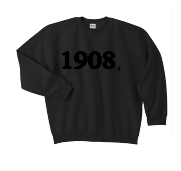 All Black 1908 Sweatshirt (Unisex Sizing)