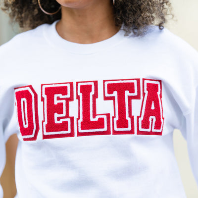 Vintage White DELTA Sweatshirt (Unisex Sizing)