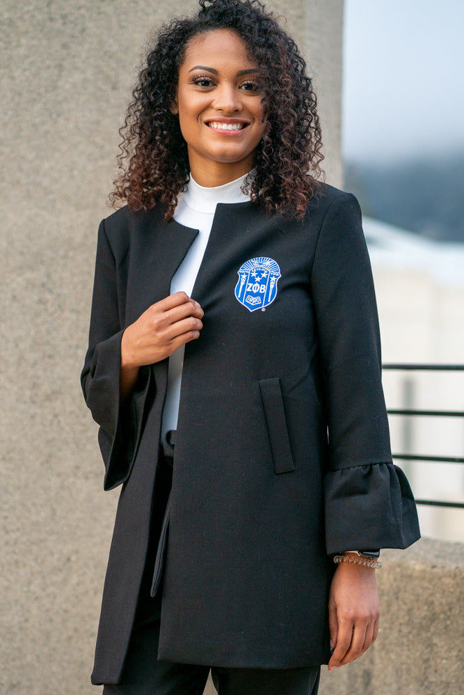 ZPHIB Black Bell Sleeve Jacket | Fashionably Greek