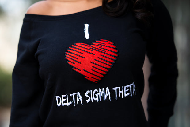 Diva Black Off the Shoulder Sweatshirt