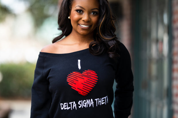 Diva Black Off the Shoulder Sweatshirt