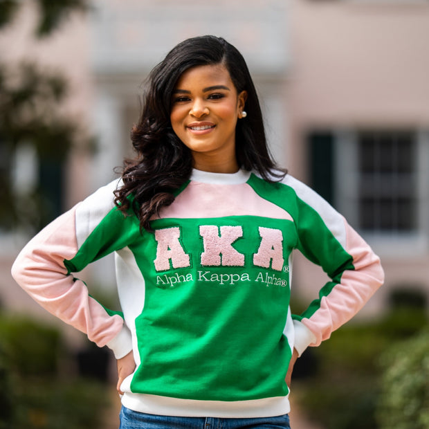AKA Retro Color Block Crewneck