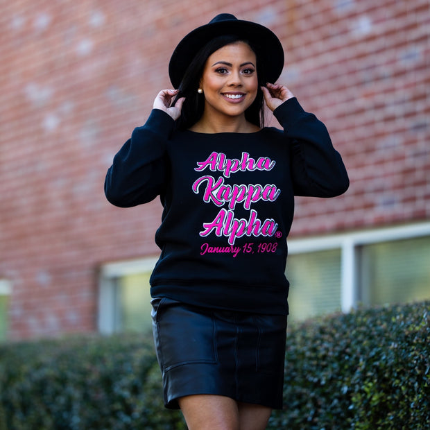 AKA Black Script Sweatshirt