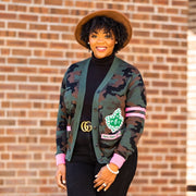 AKA Camo Cardigan