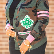 AKA Camo Cardigan