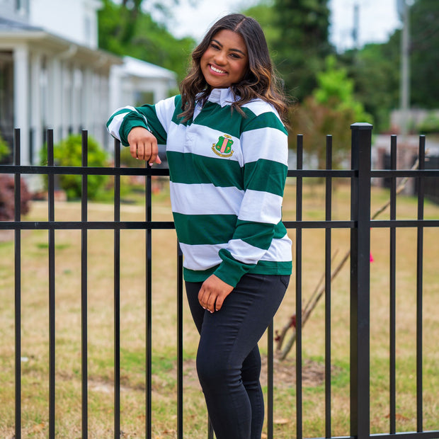 Green and White Vintage Rugby Pullover (Unisex Sizing)