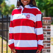Red & White Vintage Rugby Pullover (Unisex Sizing)