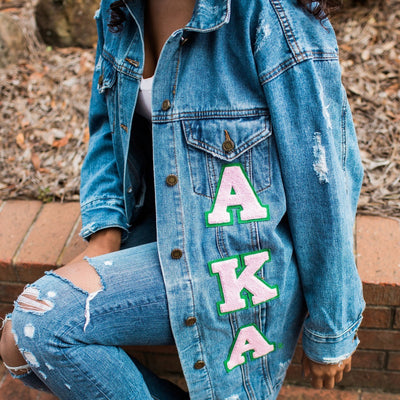 AKA Destroyed Boyfriend Denim Jacket