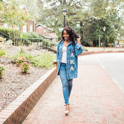 AKA Destroyed Boyfriend Denim Jacket