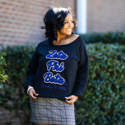 ZPhiB Black Script Sweatshirt