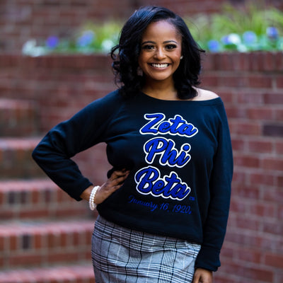 ZPhiB Black Script Sweatshirt