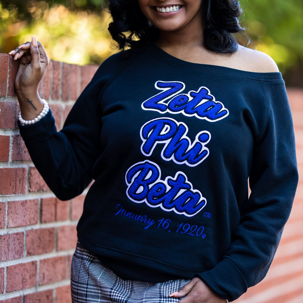 ZPhiB Black Script Sweatshirt